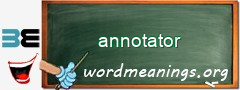 WordMeaning blackboard for annotator